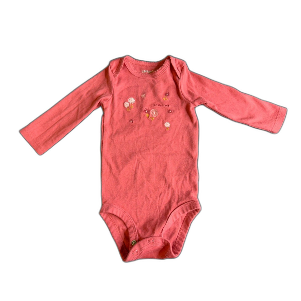 Carters Floral Little Love Long Sleeve Onesie Bodysuit 9M